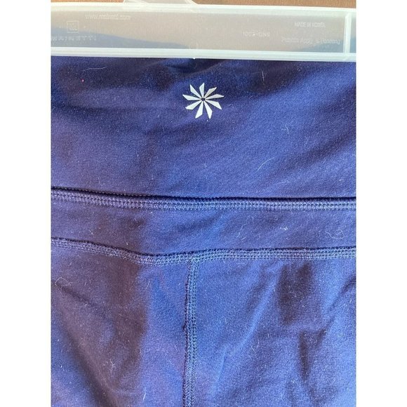 ATHLETA Activewear Athletics Leggings Low Rise Pull on Navy Blue Size S. Box S1 - Picture 4 of 5